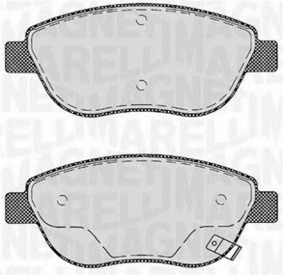 MAGNETI MARELLI 363916060561 -  Комплект тормозных колодок, дисковый тормоз